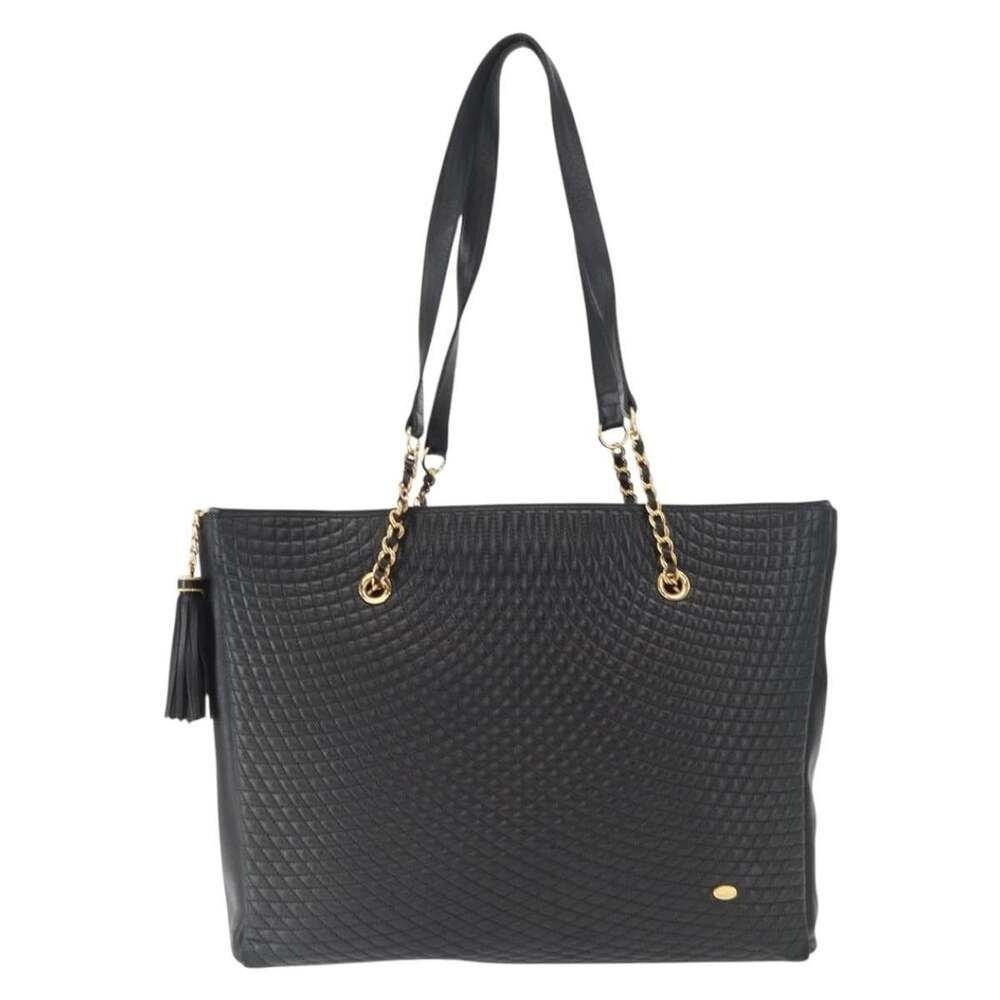 Bally Leather Tote Bag Black
